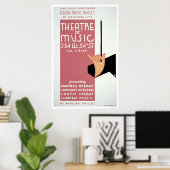 Federal Music New York 1940 WPA ポスター (ホームオフィス)