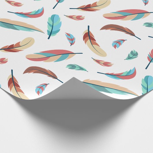 Federn-Muster ラッピングペーパー (角)