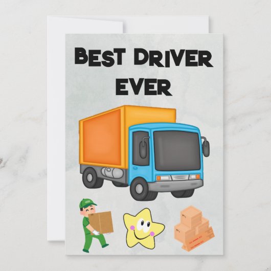 FedEx UPS Amazon Driver Card With Editable Text サンキューカード (正面)