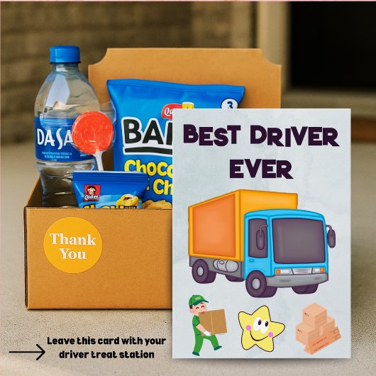 FedEx UPS Amazon Driver Card With Editable Text サンキューカード