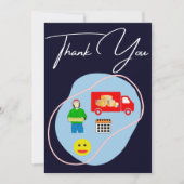 FedEx UPS Amazon Driver Thank You Card Navy-blue サンキューカード (正面)