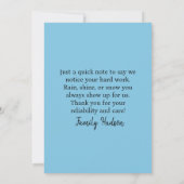 FedEx UPS Amazon Driver Thank You Card Navy-blue サンキューカード (裏面)