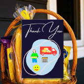 FedEx UPS Amazon Driver Thank You Card Navy-blue サンキューカード