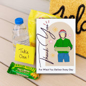 FedEx UPS Amazon Driver Thank You Card Pastel サンキューカード