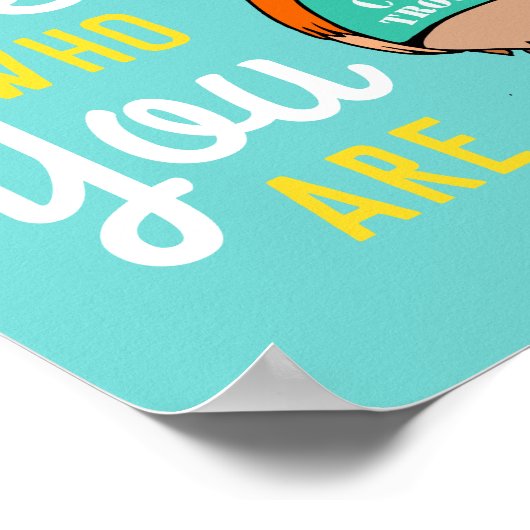 Fedora感動的のかわいい鳥:自分を守れ ポスター (角)