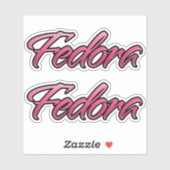 Fedora faded pink Aufkleber Sticker Stickerset シール (シート)