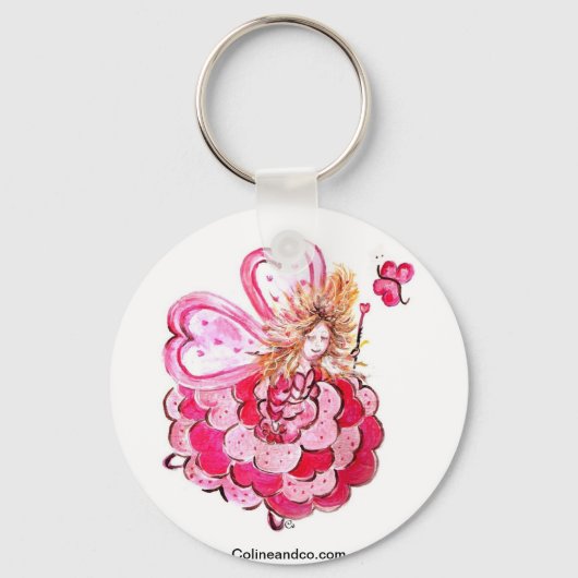 Fée du coeur papillon Colineandco キーホルダー (正面)