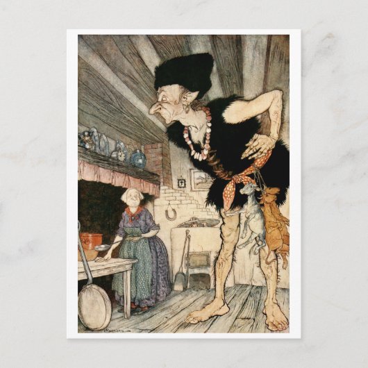 Fee-fi-fo-fum、イギリス人の血の匂いがする ポストカード (正面)