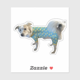 Fee Goose PJsステッカー – 気まずい可愛らしい犬 シール