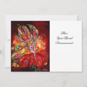 Fée rouge, jaune, verte 招待状 (裏面)