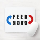Feed back red and blue マウスパッド (マウス)