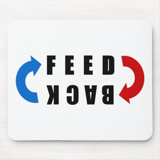 Feed back red and blue マウスパッド (正面)
