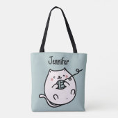 Feed Cat Knit Sleep Knitter Tote Bag トートバッグ (裏面)