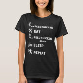 Feed Chicken Smart Chicken Egg Tシャツ (正面)