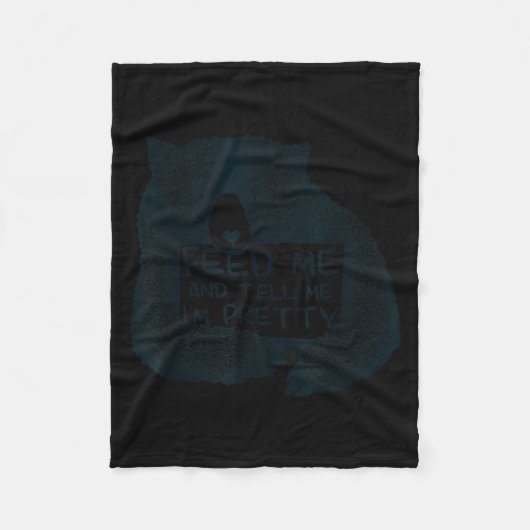 Feed Me And Tell Me I'm Pretty Brown Bear  フリースブランケット (正面)
