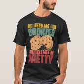 Feed Me Cookies Retro Cookie Eater For A Cookie Ea Tシャツ (正面)