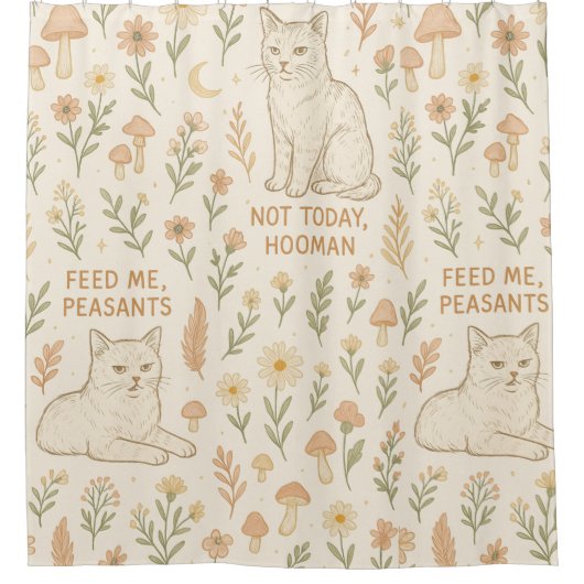 Feed me peasants シャワーカーテン (正面)