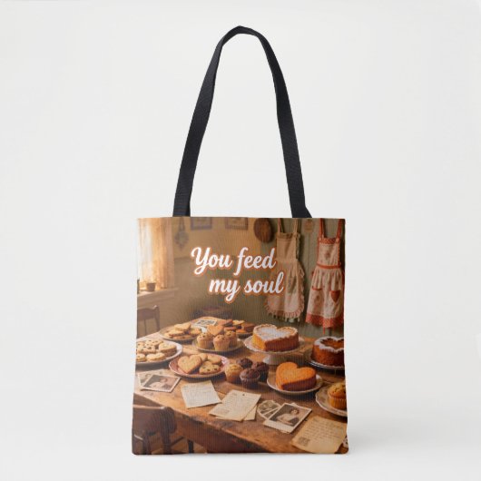 Feed My Soul: Cozy Kitchen Tote トートバッグ (正面)