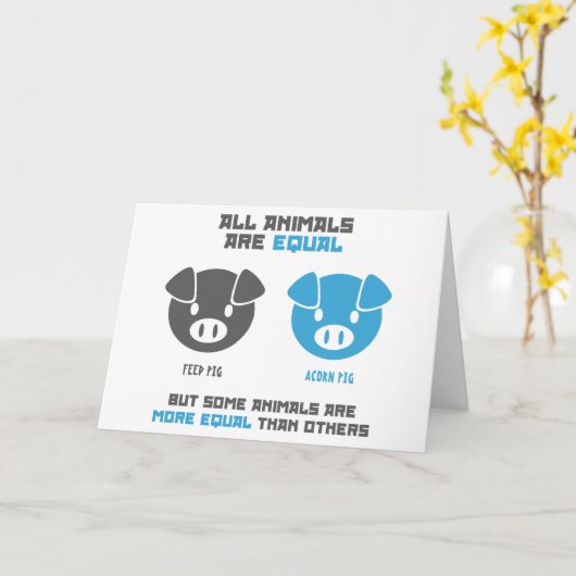 Feed Pig, Acorn  カード (黄色い花)