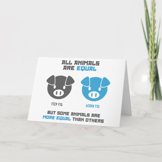 Feed Pig, Acorn  カード (正面)