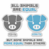 Feed Pig, Acorn  シール (正面)