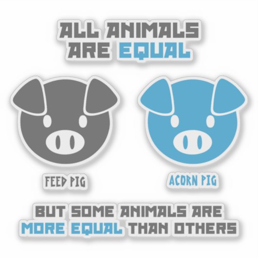 Feed Pig, Acorn  シール (正面)