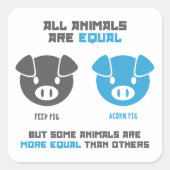 Feed Pig, Acorn  スクエアシール (正面)