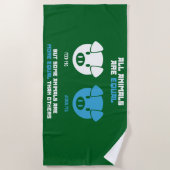 Feed Pig, Acorn  ビーチタオル (正面)