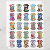 Feed Sack Whale Tail Journal Tabs Clipart Sheet (正面/裏面)