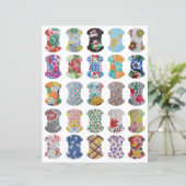 Feed Sack Whale Tail Journal Tabs Clipart Sheet (スタンド正面)