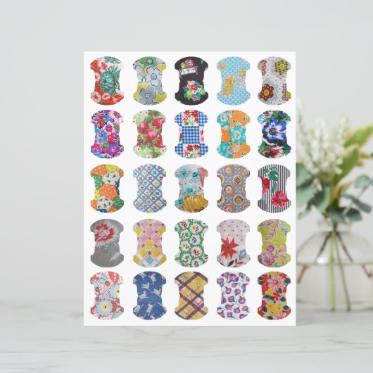 Feed Sack Whale Tail Journal Tabs Clipart Sheet (スタンド正面)