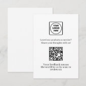 Feedback QR | お客様ビジネスレビューリンク エンクロージャーカード (正面/裏面)