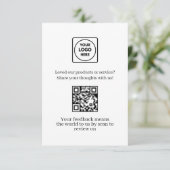 Feedback QR | お客様ビジネスレビューリンク エンクロージャーカード (スタンド正面)