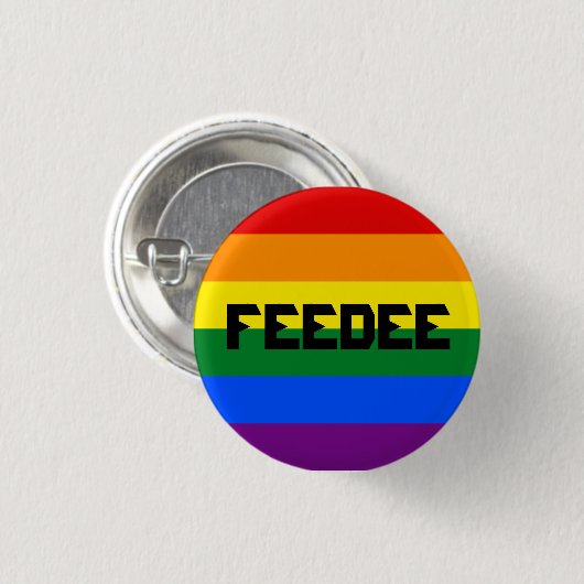 Feedee陽気なPin 缶バッジ (正面&裏面)