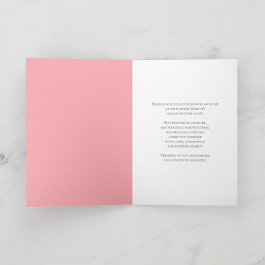 Feel Better After Pacemaker Heart Roses カード (内部)