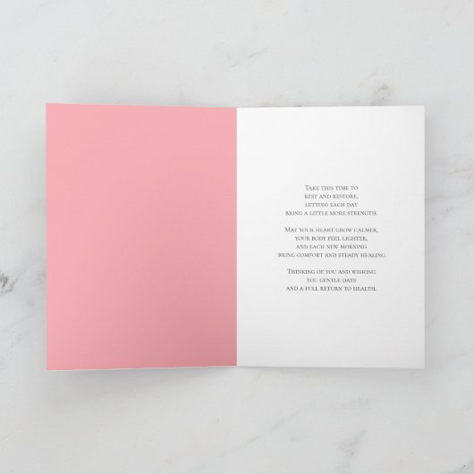 Feel Better After Pericarditis Heart Roses カード (内部)