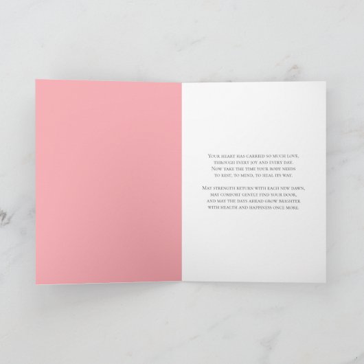 Feel Better After Stoke, Heart With Roses カード (内部)