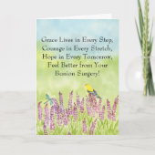 Feel Better Bunion Surgery Gold Finch, Lavender カード (正面)