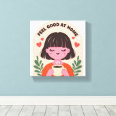 feel good at home wall print art キャンバスプリント (インサイチュ (ウッドフロア))