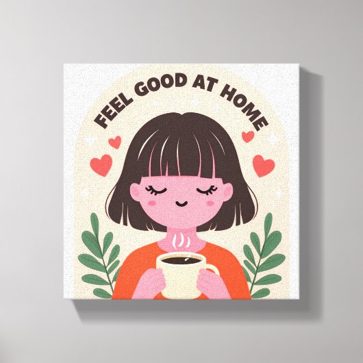 feel good at home wall print art キャンバスプリント (正面)