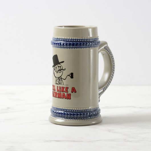 Feel Like a German Meme Beer Mug ビールジョッキ (正面右)