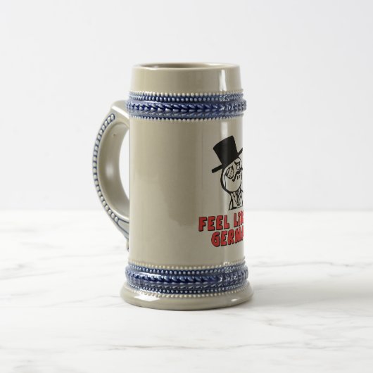 Feel Like a German Meme Beer Mug ビールジョッキ (正面左)