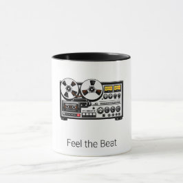 Feel the Beat レトロオーディオテープ コーヒーマグ マグカップ