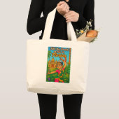 Feel The Breath Of Life Design Tote ラージトートバッグ (正面(商品))