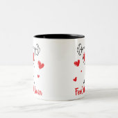 Feel the Burn Heart Workout Funny Gym Mug ツートーンマグカップ (中央)