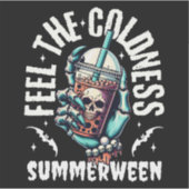 Feel the Coldness Summerween Skull Iced Bubble Tea シール (正面)