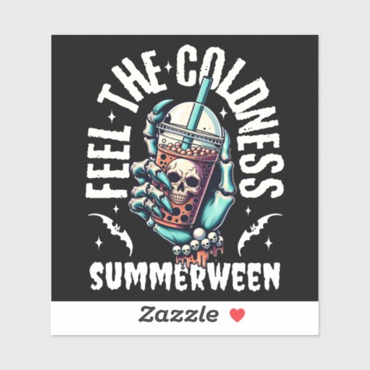 Feel the Coldness Summerween Skull Iced Bubble Tea シール (シート)