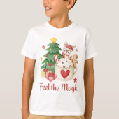Feel the Magic Christmas Reindee Tシャツ (正面)