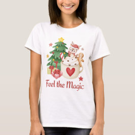 Feel the Magic Christmas Reindeer T-Shirt Tシャツ