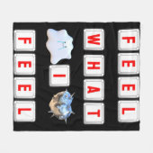 Feel What I Feel フリースブランケット (正面(横))